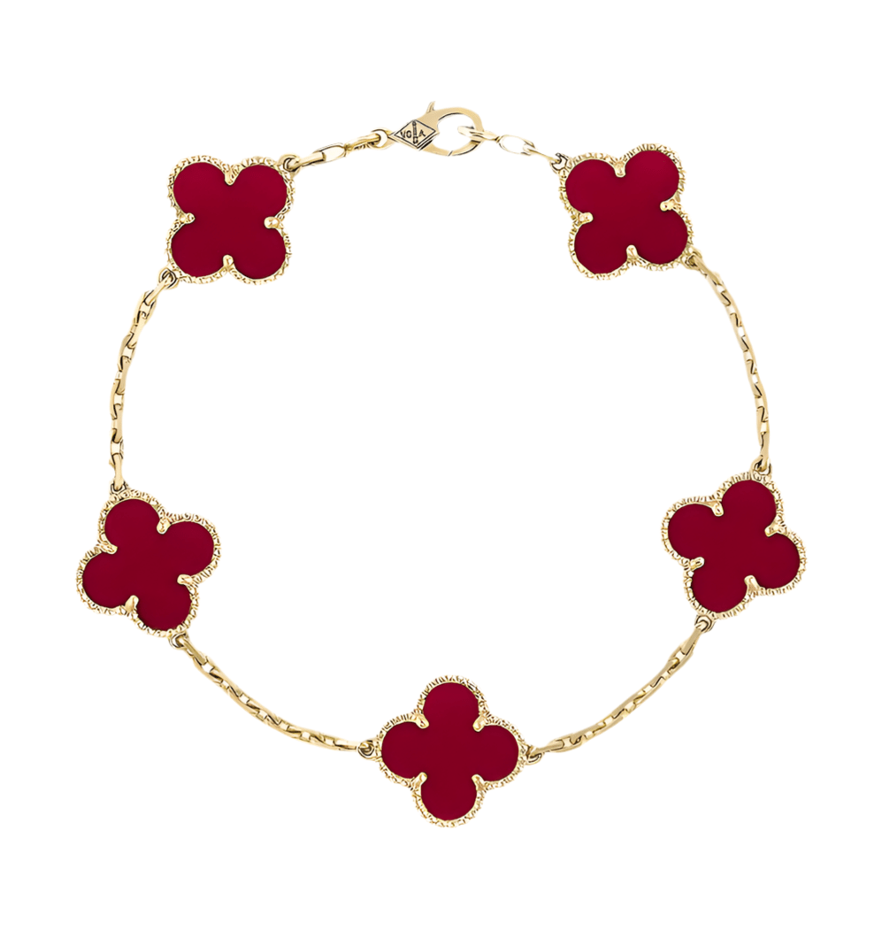 Bracelet Amara - Or et Rouge