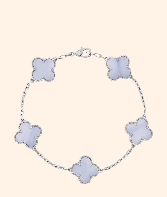 Naïra Bracelet-Frosted Blue & silver