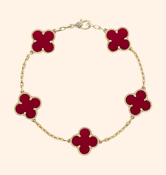 Amara bracelet-Gold & Red