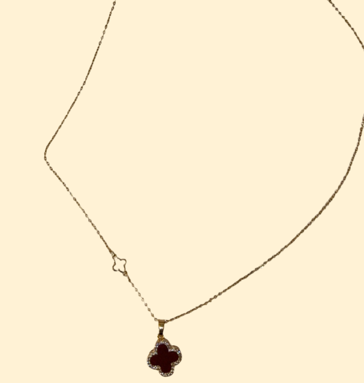 Red leaf necklace