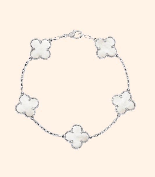 Amara bracelet-White & Silver