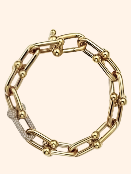 Gold link bracelet