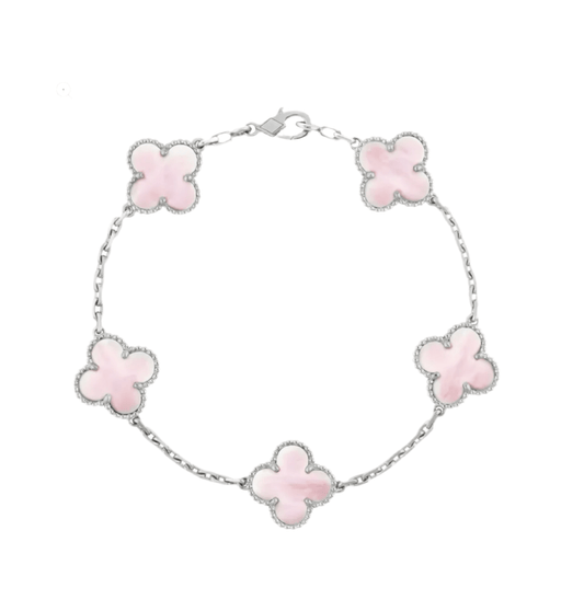 Amara bracelet-Pink & Silver